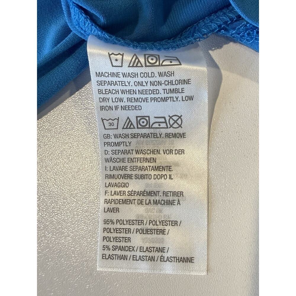 Susan Graver Liquid Knit Tunic Womens 3x Ruched Front Tunic Blue Stretchy Mature - Picture 8 of 9